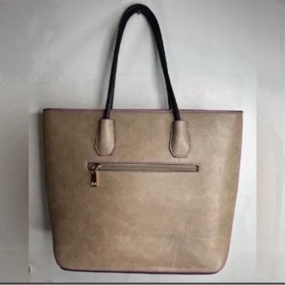 Light Heather Green/Tan Shoulder Bag / Tote Bag - Picture 2 of 4